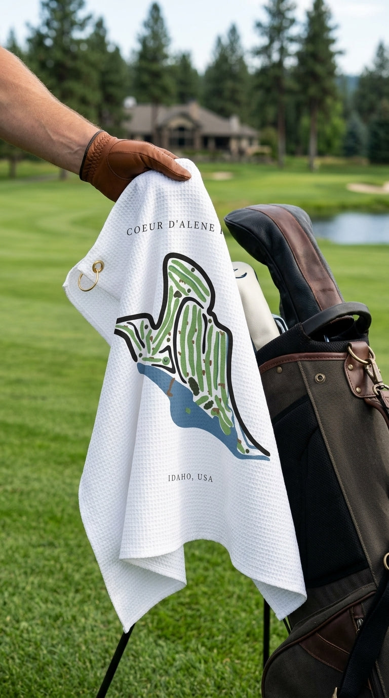 Coeur d’Alene Resort Golf Course Prints, Idaho | Golf Course Print Towels | Golf Course Microfiber