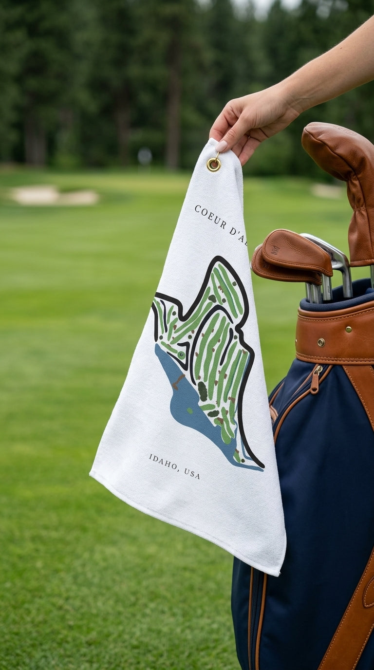 Coeur d’Alene Resort Golf Course Prints, Idaho | Golf Course Print Towels | Golf Course Microfiber