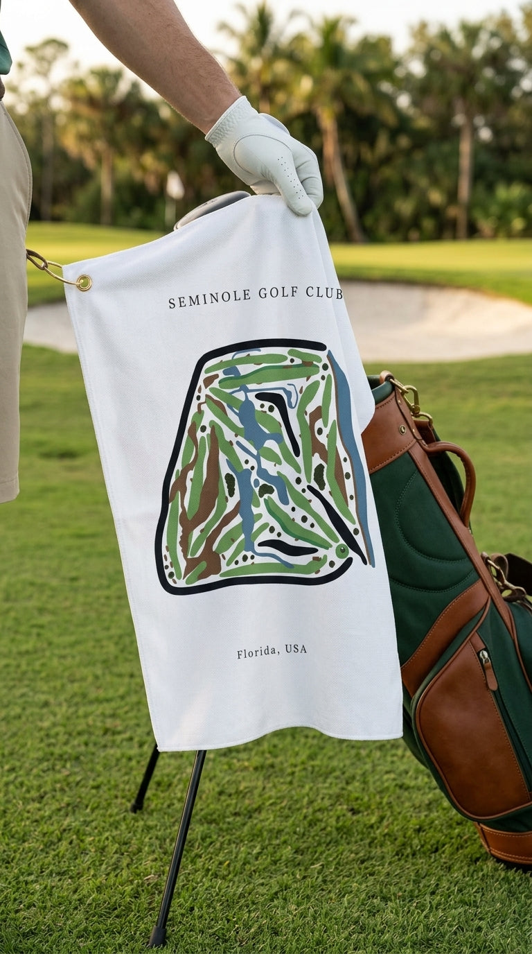 Seminole Golf Club Golf Course Prints, Florida | Golf Course Print Towels | Golf Course Microfiber