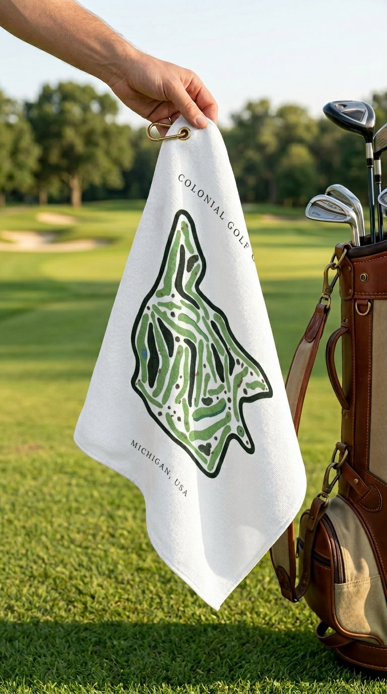 Colonial Golf Course Golf Course Prints, Michigan | Golf Course Print Towels | Golf Course Microfiber