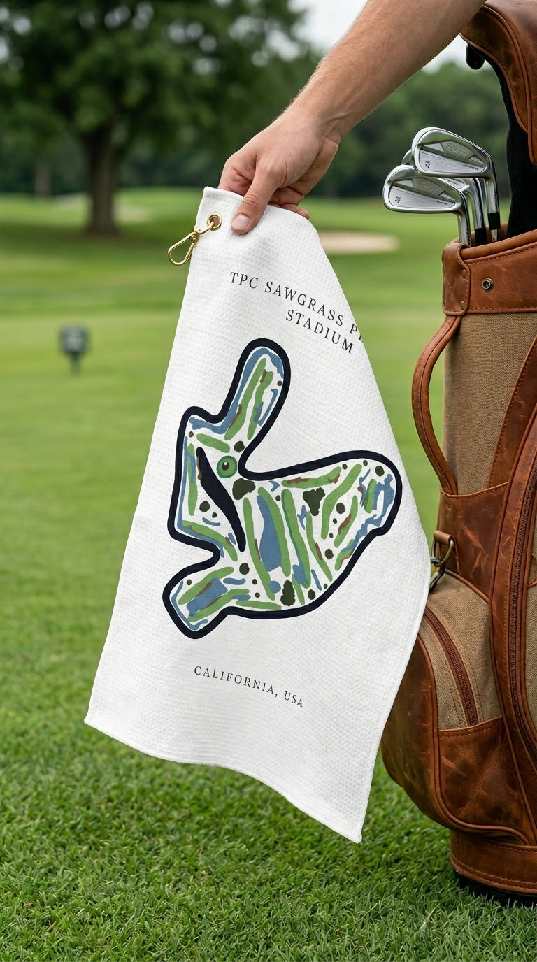 TPC Sawgrass Players Stadium Golf Course Prints, California | Golf Course Print Towels | Golf Course Microfiber