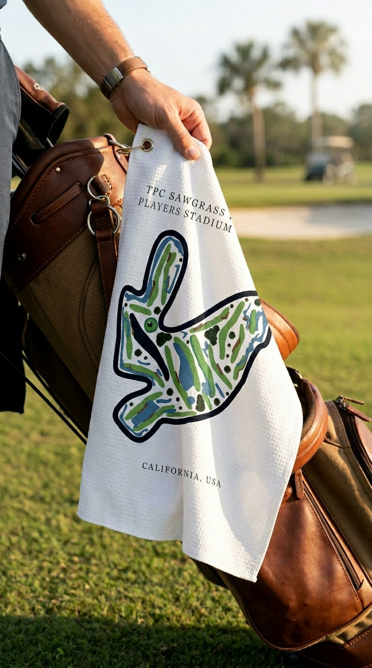 TPC Sawgrass Players Stadium Golf Course Prints, California | Golf Course Print Towels | Golf Course Microfiber