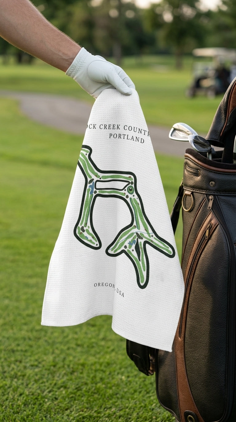 Rock Creek Country Club Golf Course Prints, Oregon | Golf Course Print Towels | Golf Course Microfiber