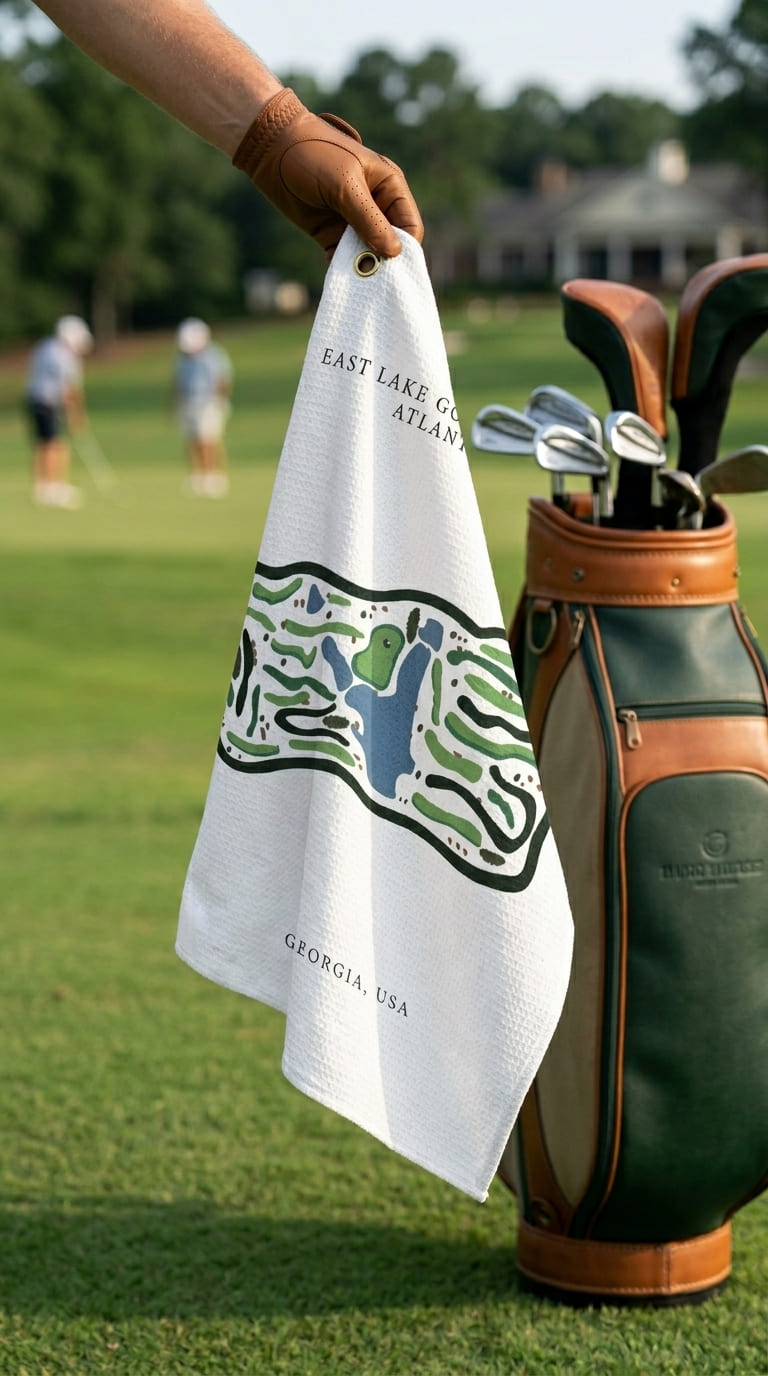 East Lake Golf Club, Golf Course Print, Georgia | Golf Course Print Towels | Golf Course Microfiber