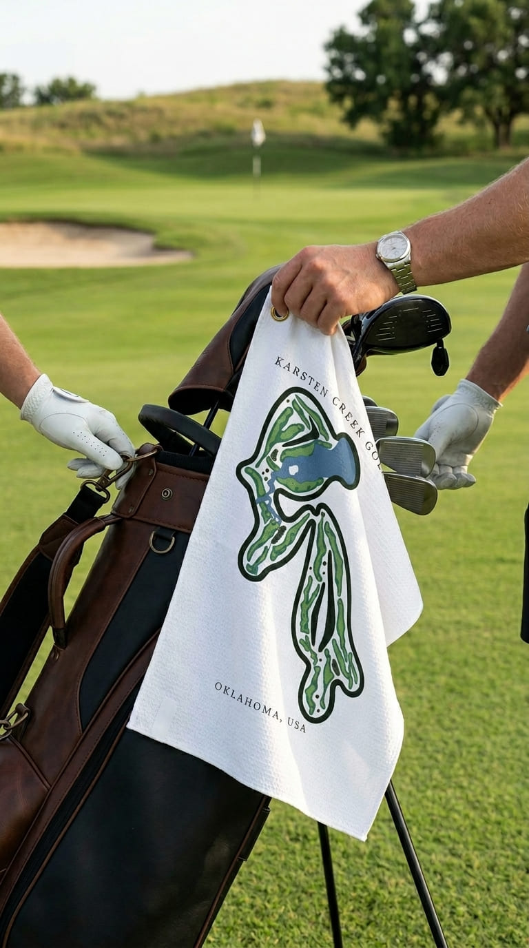 Karsten Creek Golf Club, Oklahoma  | Golf Course Print Towels | Golf Course Microfiber