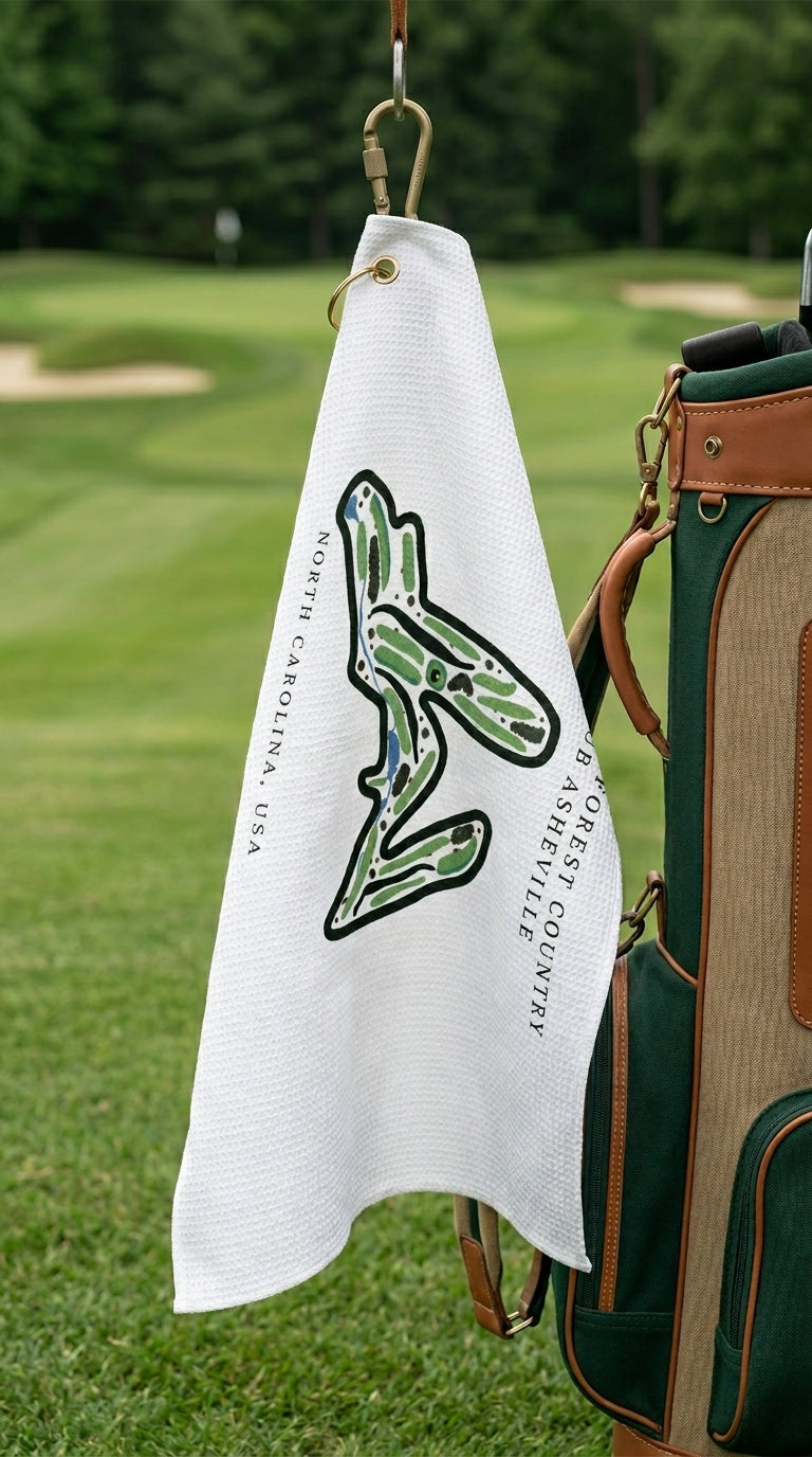 Biltmore Forest Country Club Golf Course Print, North Carolina | Golf Course Print Towels | Golf Course Microfiber