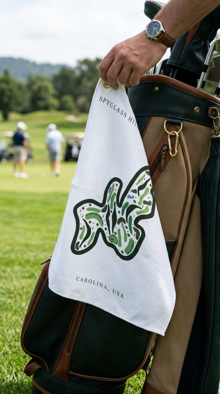 Spyglass Hill Golf Course Print, California | Golf Course Print Towels | Golf Course Microfiber