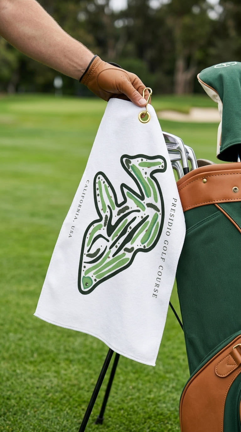 Presidio Golf Course Print, California | Golf Course Print Towels | Golf Course Microfiber