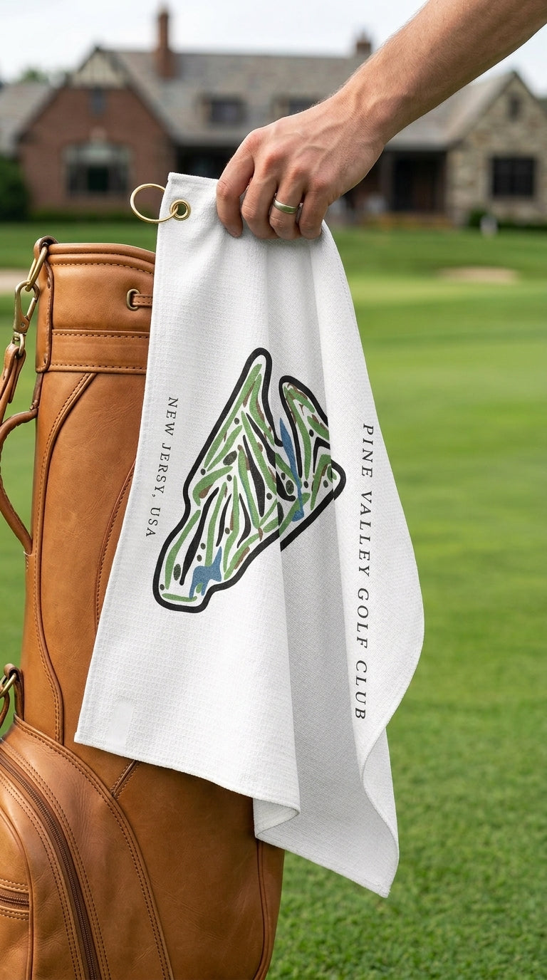 Pine Valley Golf Club Golf Course Prints, New Jersey | Golf Course Print Towels | Golf Course Microfiber