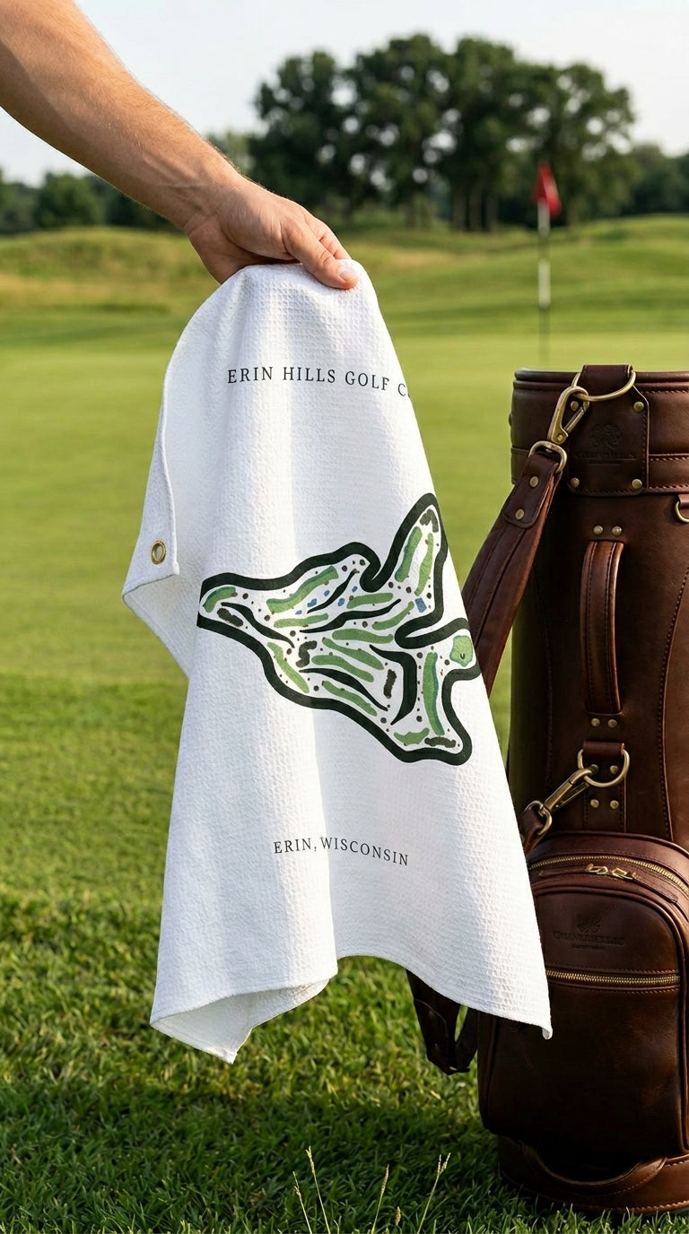 Erin Hills Golf Course Print, Wisconsin | Golf Course Print Towels | Golf Course Microfiber