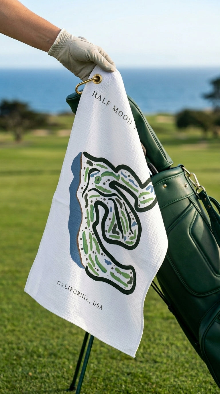 Half Moon Bay Golf Links, Golf Course Print, California | Golf Course Print Towels | Golf Course Microfiber