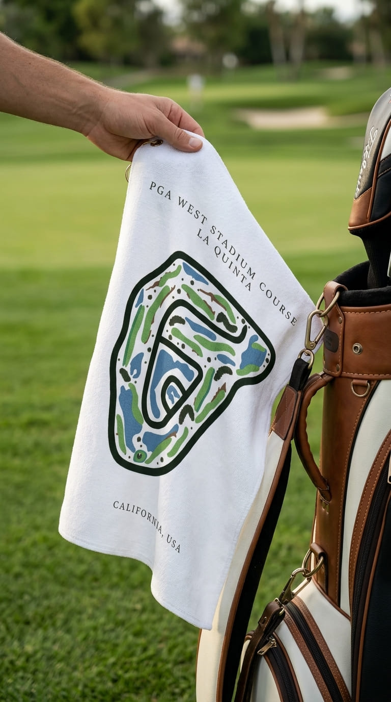 PGA West Stadium Course, Golf Course Print, California | Golf Course Print Towels | Golf Course Microfiber