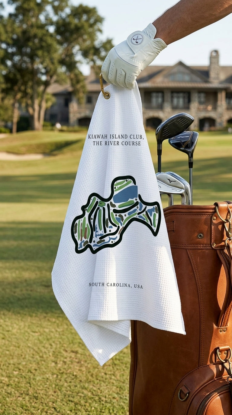 Kiawah Island Club Golf Course Print, South Carolina | Golf Course Print Towels | Golf Course Microfiber