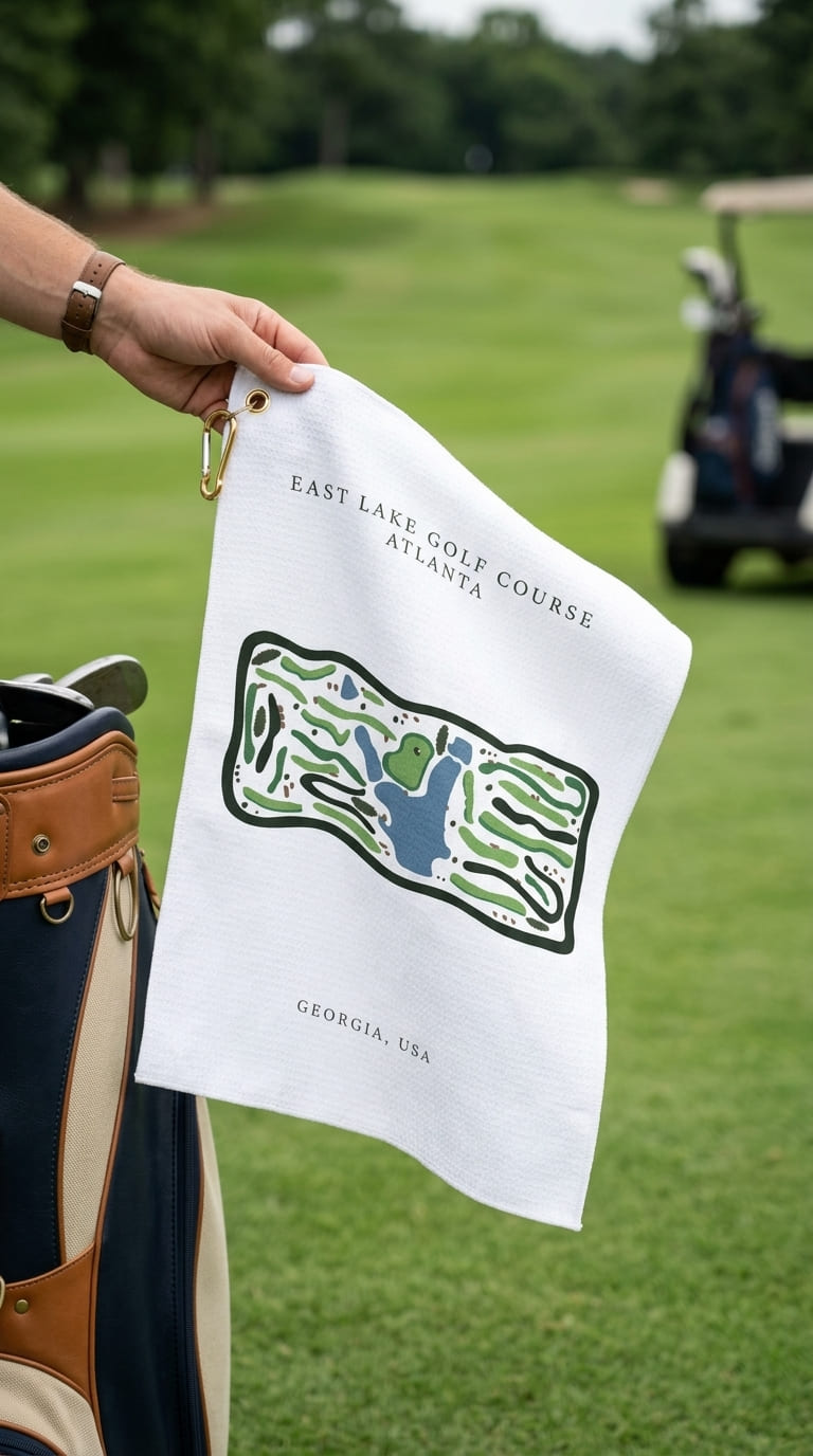 East Lake Golf Club, Golf Course Print, Georgia | Golf Course Print Towels | Golf Course Microfiber
