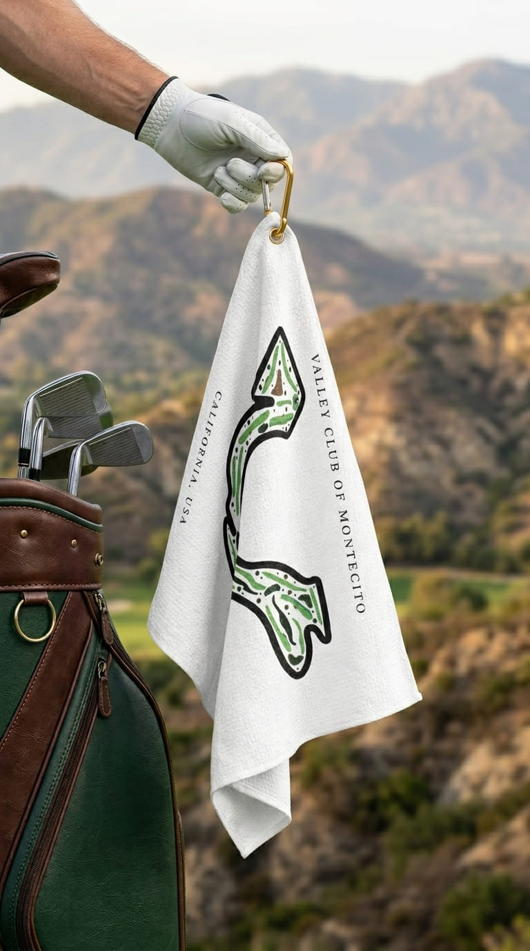 Valley Club of Montecito, Golf Course Print, California | Golf Course Print Towels | Golf Course Microfiber