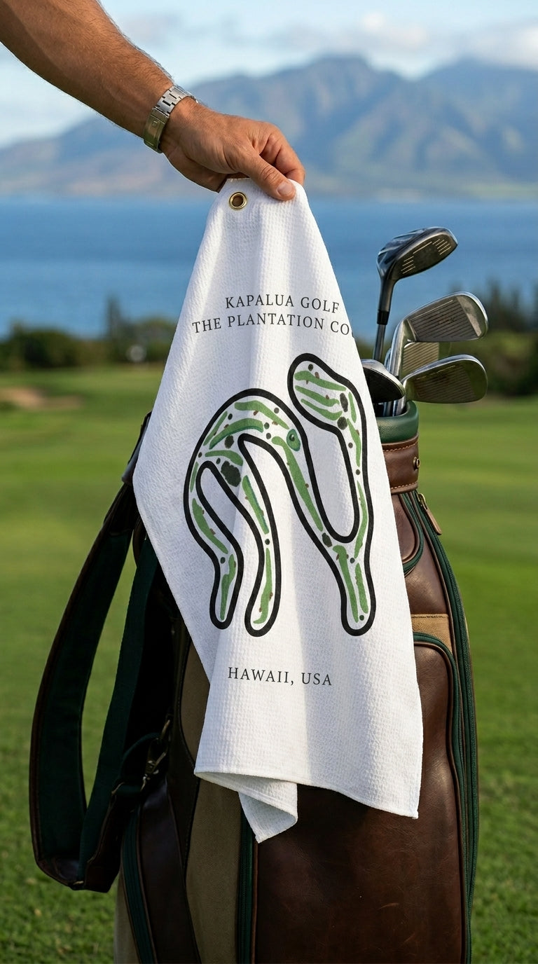 Kapalua Golf The Plantation Course Golf Course Prints, Hawaii | Golf Course Print Towels | Golf Course Microfiber