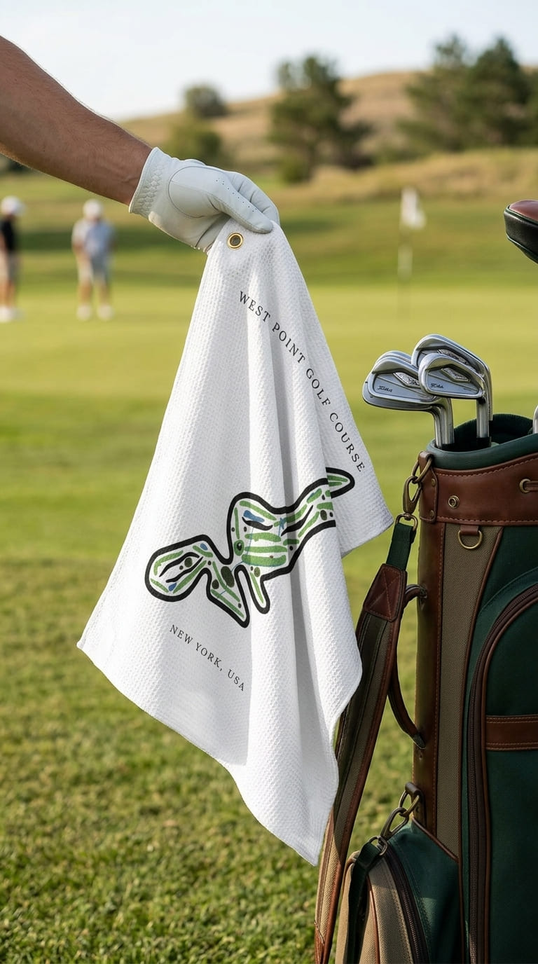 West Point Golf Course Print, New York | Golf Course Print Towels | Golf Course Microfiber