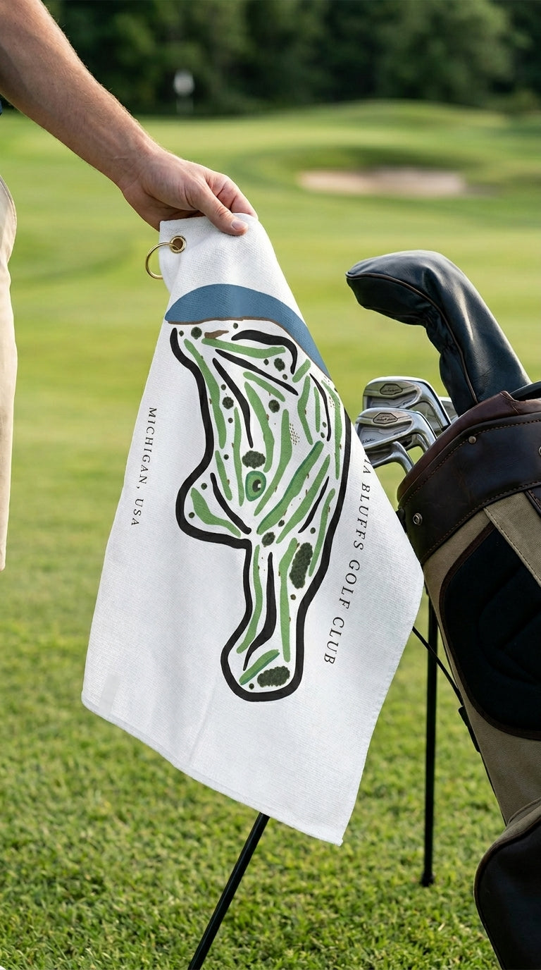 Arcadia Bluffs Golf Club Golf Course Prints, Michigan | Golf Course Print Towels | Golf Course Microfiber