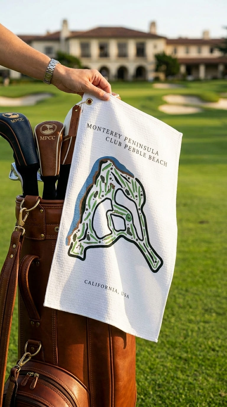 Monterey Peninsula Country Club Golf Course Prints, California | Golf Course Print Towels | Golf Course Microfiber