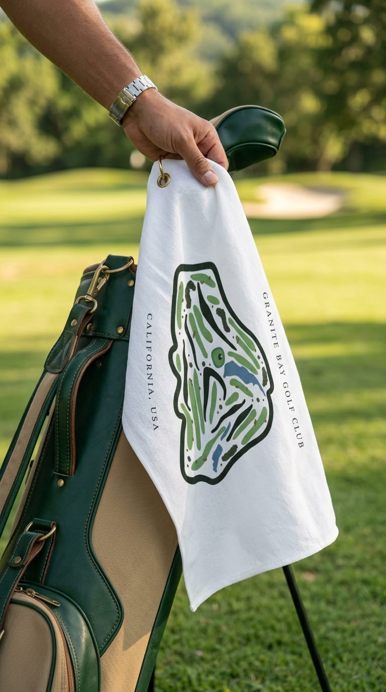 Granite Bay Golf Club, Golf Course Print, California | Golf Course Print Towels | Golf Course Microfiber