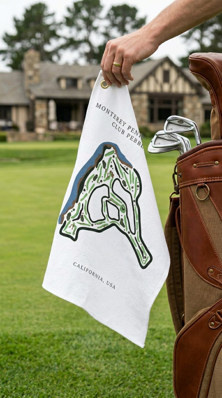 Monterey Peninsula Country Club Golf Course Prints, California | Golf Course Print Towels | Golf Course Microfiber