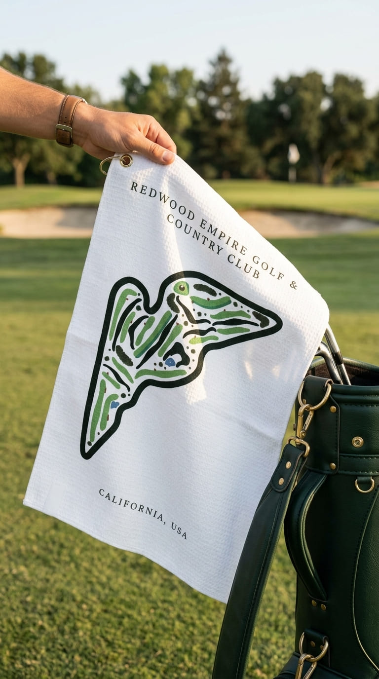 Redwood Empire Golf & Country Club, Golf Course Print, California | Golf Course Print Towels | Golf Course Microfiber