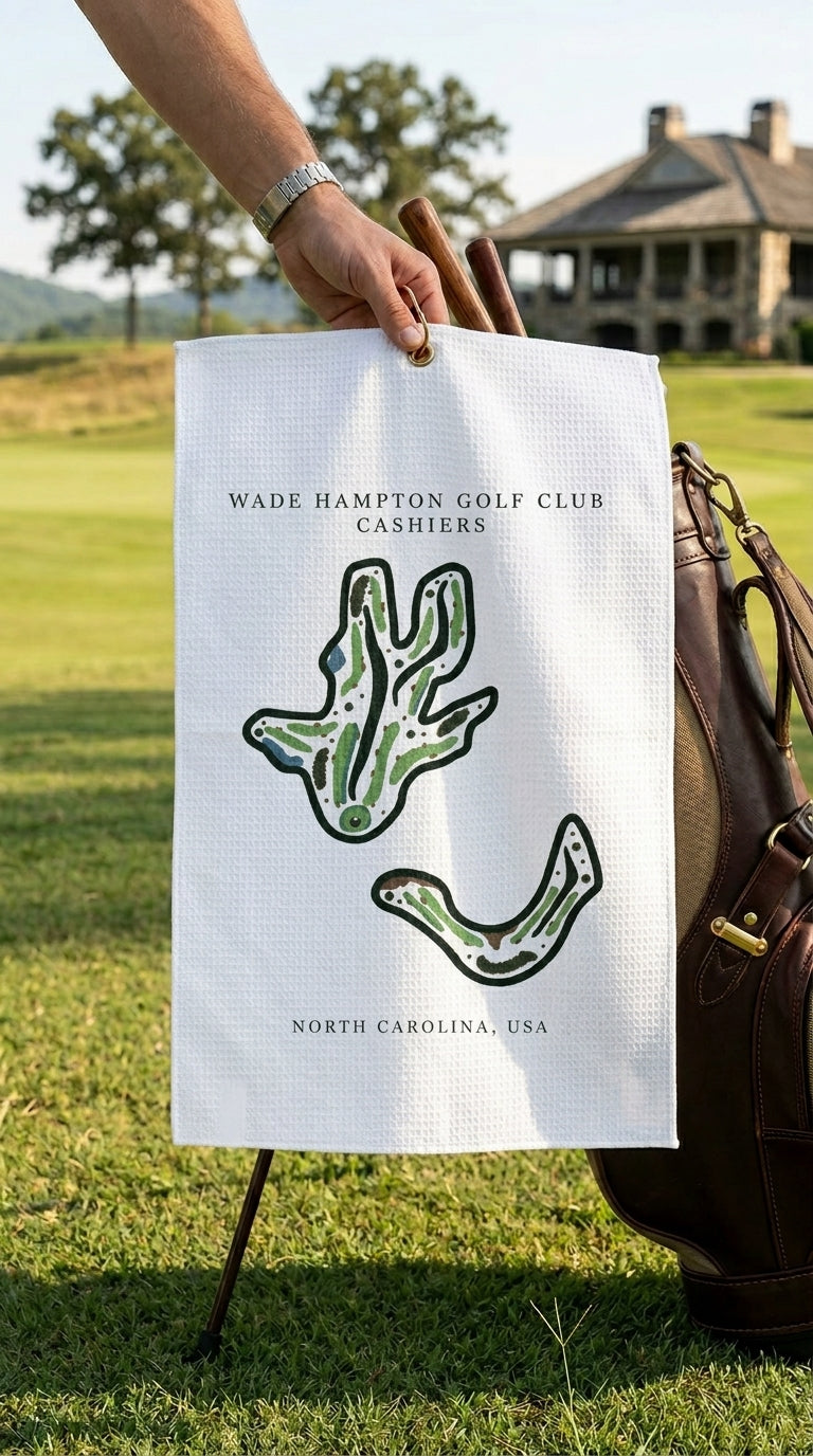 Wade Hampton Golf Club, Golf Course Print, North Carolina | Golf Course Print Towels | Golf Course Microfiber