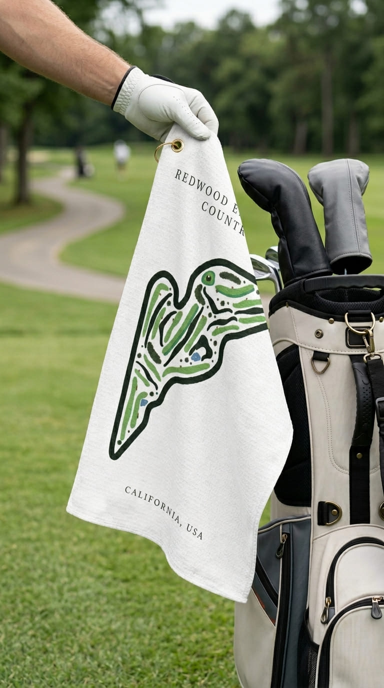 Redwood Empire Golf & Country Club, Golf Course Print, California | Golf Course Print Towels | Golf Course Microfiber