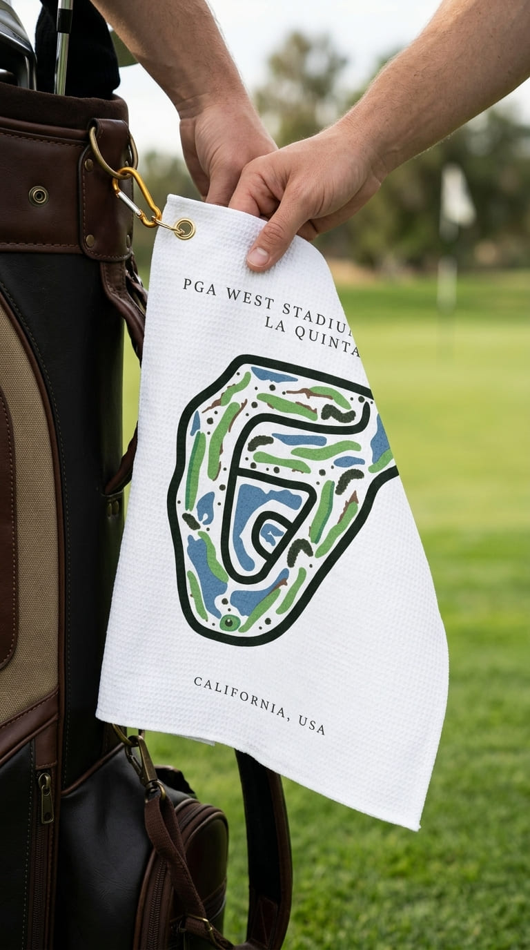 PGA West Stadium Course, Golf Course Print, California | Golf Course Print Towels | Golf Course Microfiber