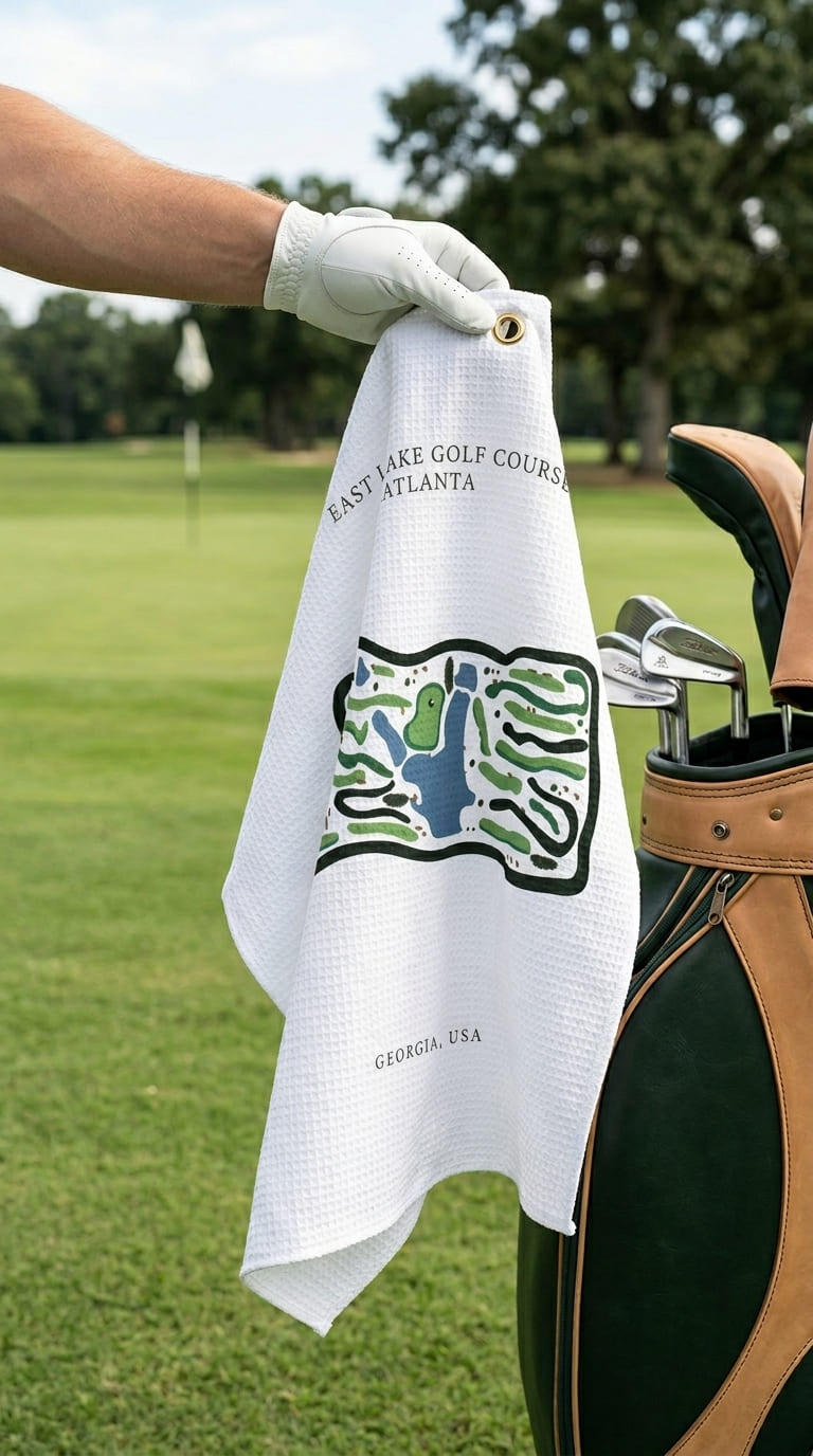 East Lake Golf Club, Golf Course Print, Georgia | Golf Course Print Towels | Golf Course Microfiber