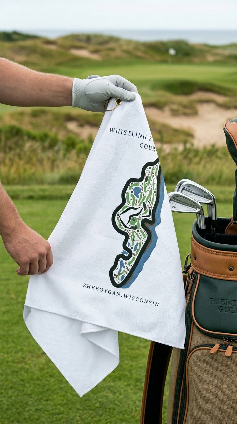 Whistling Straits Golf Course Print, Wisconsin | Golf Course Print Towels | Golf Course Microfiber