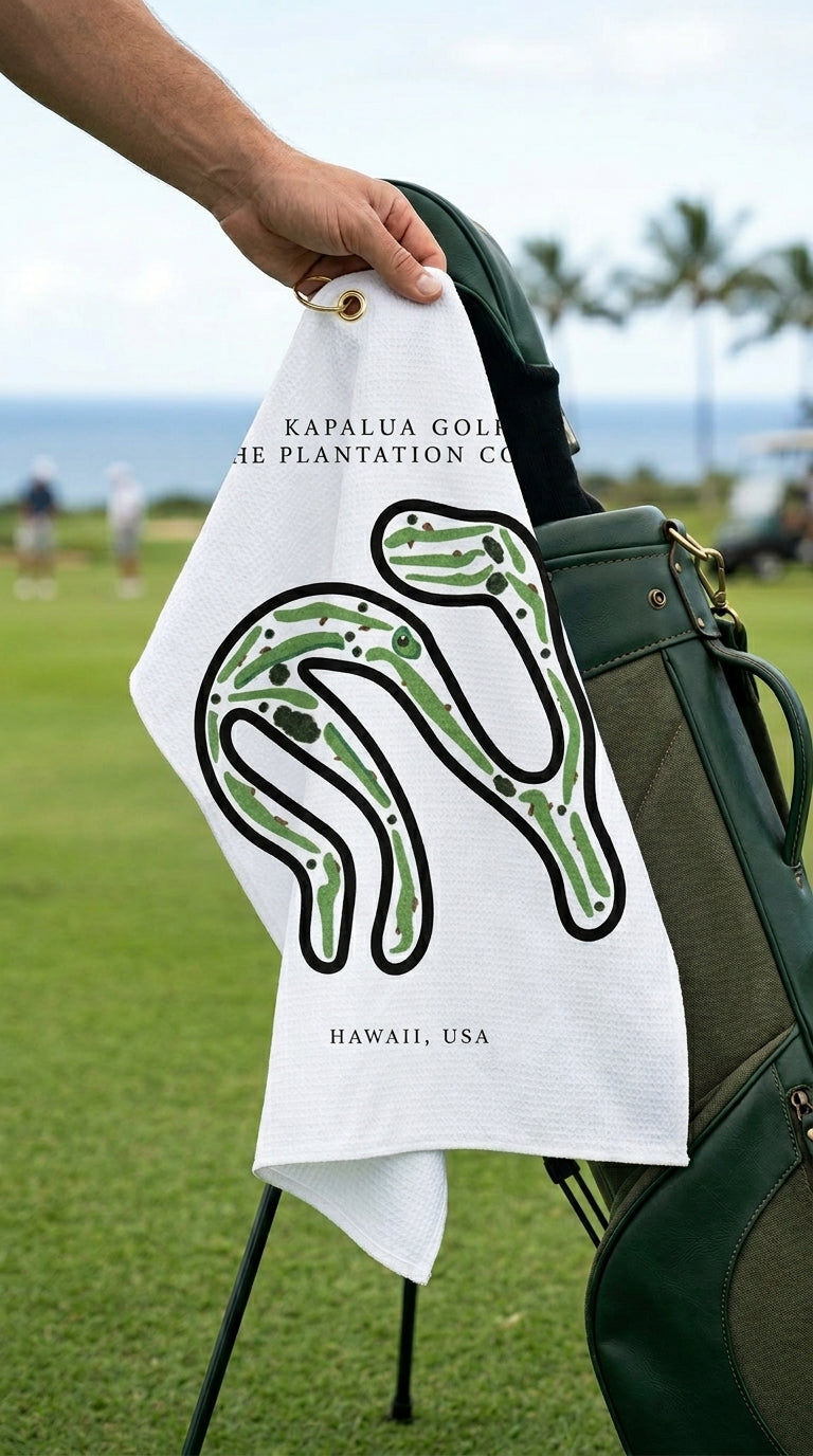Kapalua Golf The Plantation Course Golf Course Prints, Hawaii | Golf Course Print Towels | Golf Course Microfiber