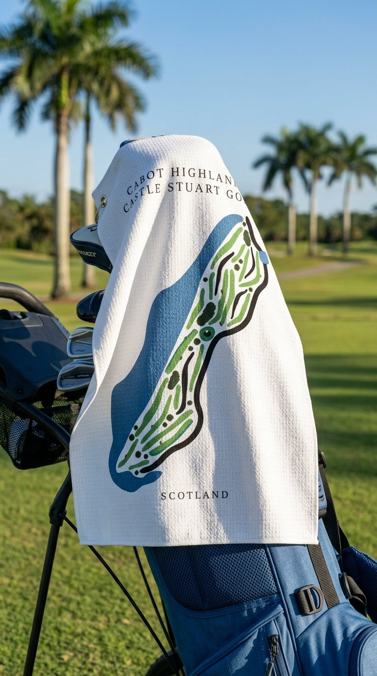 Cabot Highlands Castle Stuart Golf Course Prints, Scotland | Golf Course Print Towels | Golf Course Microfiber