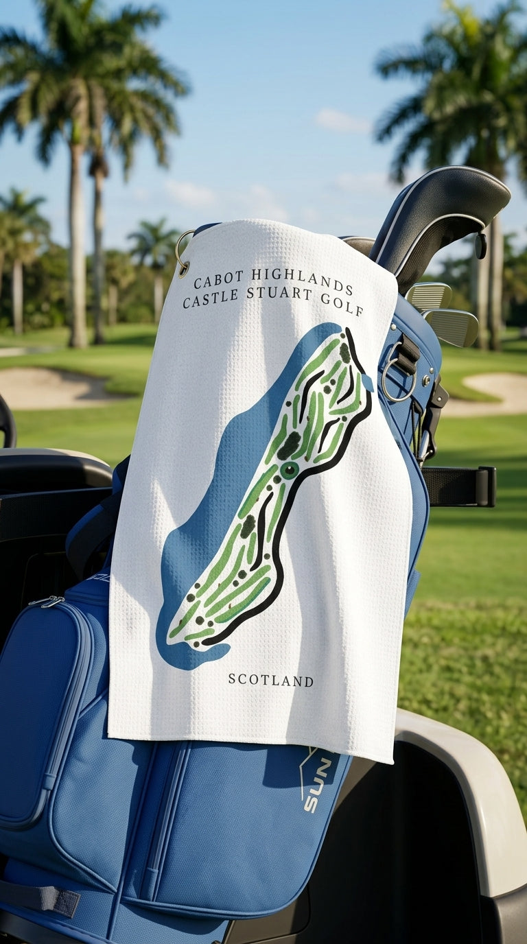 Cabot Highlands Castle Stuart Golf Course Prints, Scotland | Golf Course Print Towels | Golf Course Microfiber