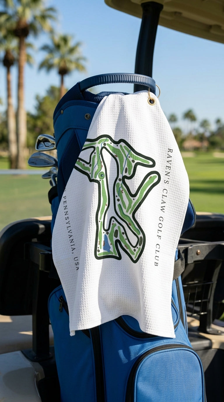 Raven’s Claw Golf Club Golf Course Prints, Pennsylvania | Golf Course Print Towels | Golf Course Microfiber