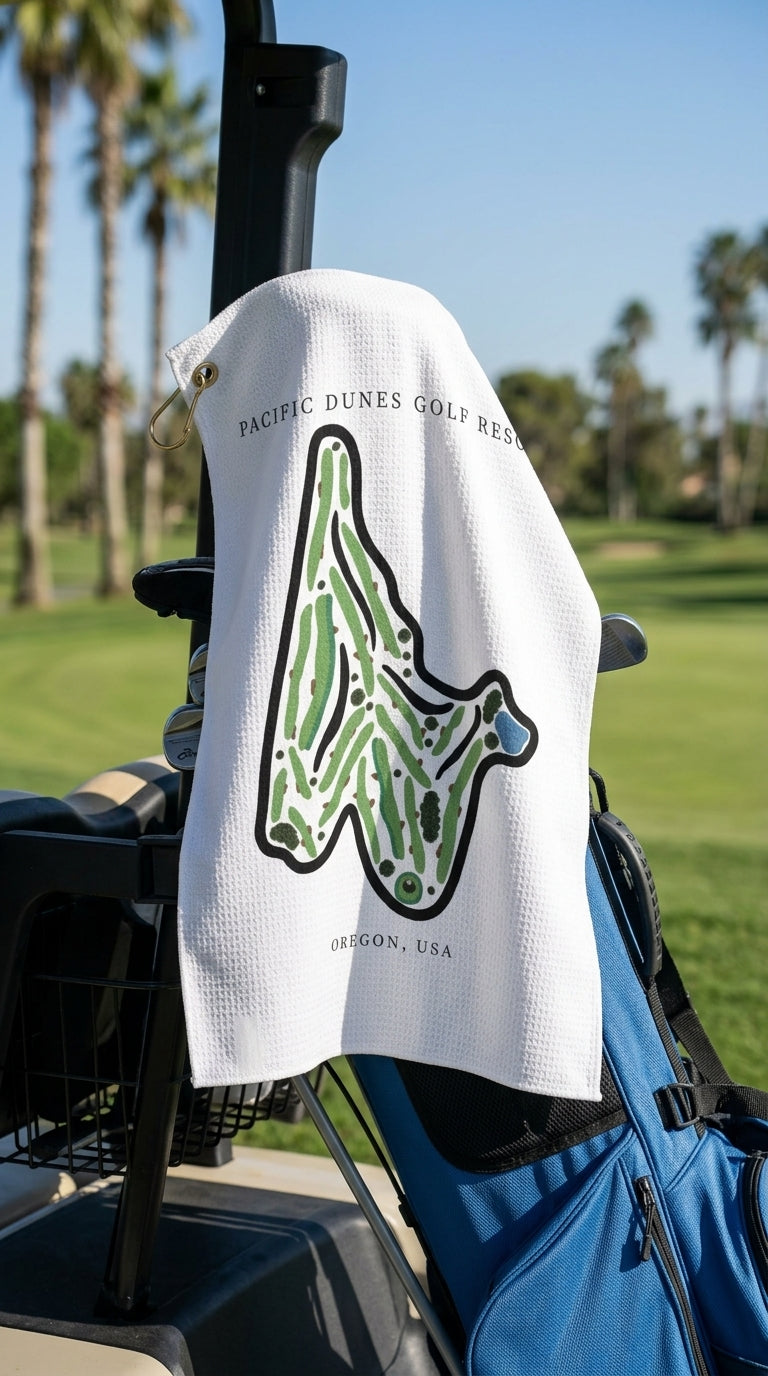 Pacific Dunes Golf Resort Golf Course Prints, Oregon | Golf Course Print Towels | Golf Course Microfiber