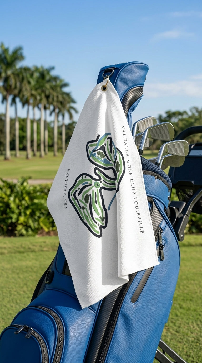 Valhalla Golf Club Golf Course Prints, Kentucky | Golf Course Print Towels | Golf Course Microfiber