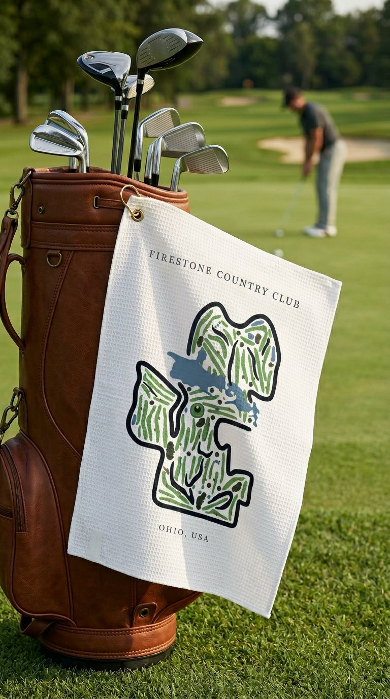 Firestone Country Club Golf Course Prints, Ohio | Golf Course Print Towels | Golf Course Microfiber