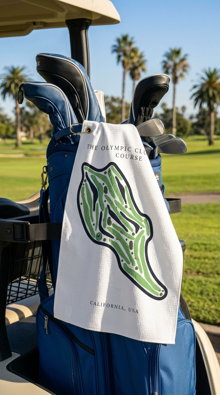 The Olympic Club Lake Course Golf Course Prints, California | Golf Course Print Towels | Golf Course Microfiber
