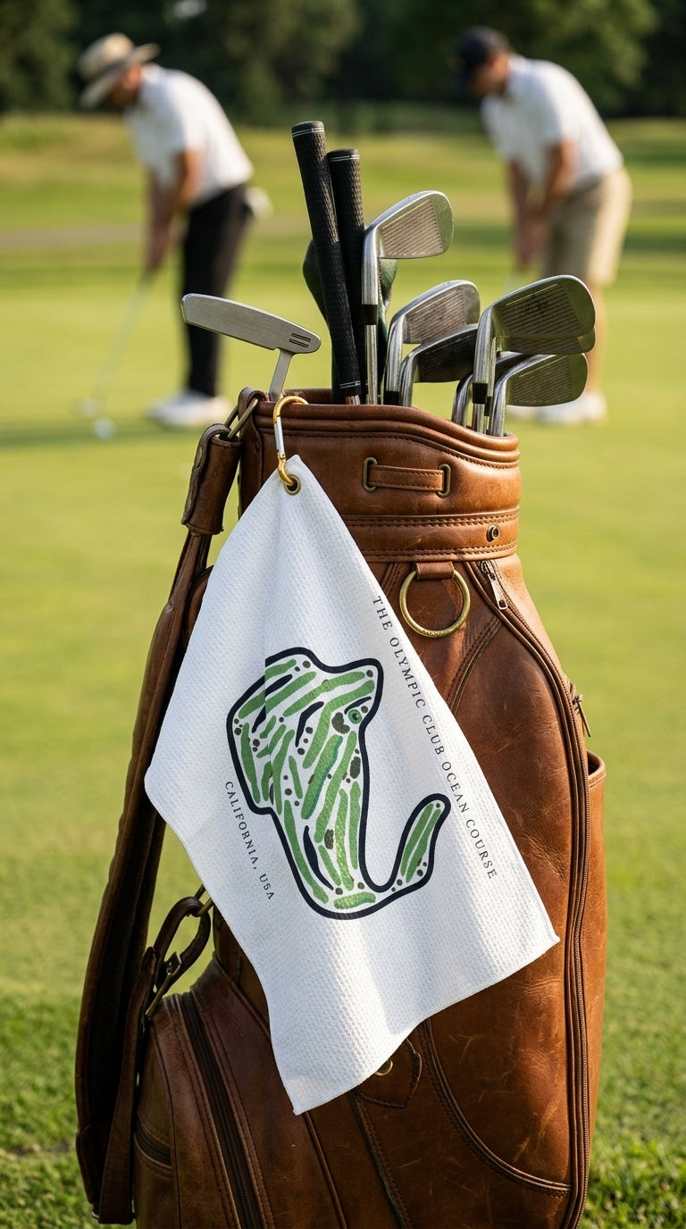 The Olympic Club Ocean Course Golf Course Prints, California | Golf Course Print Towels | Golf Course Microfiber