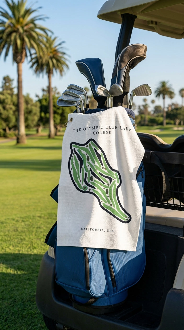 The Olympic Club Lake Course Golf Course Prints, California | Golf Course Print Towels | Golf Course Microfiber