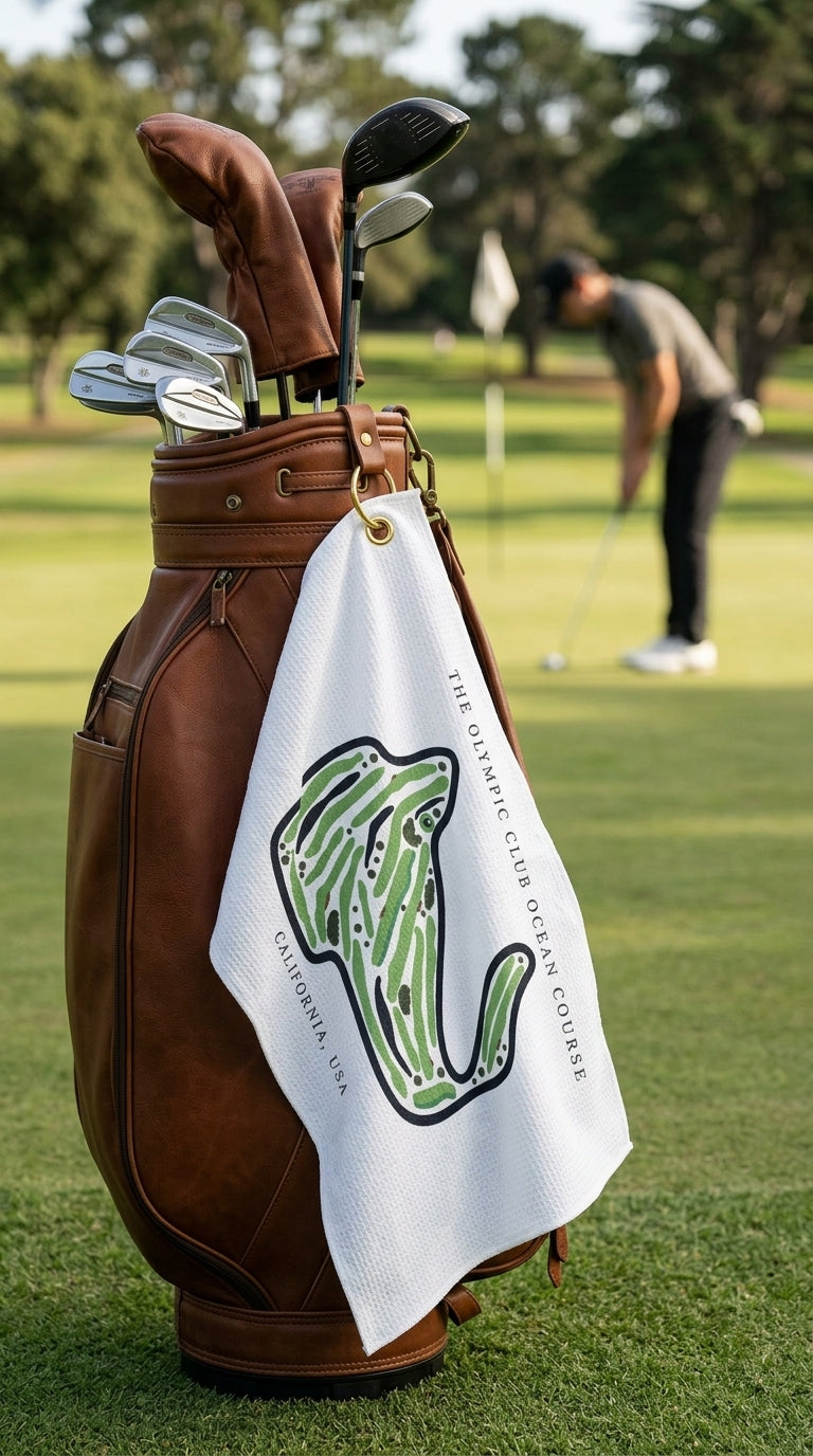 The Olympic Club Ocean Course Golf Course Prints, California | Golf Course Print Towels | Golf Course Microfiber (Copy)