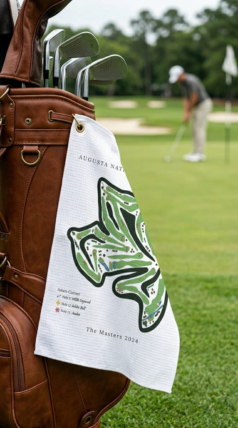 Amen Corner The Masters, Augusta National Golf Club Golf Course Print, Georgia | Golf Course Print Towels | Golf Course Microfiber