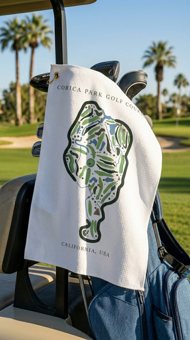 Corica Park Golf Course Print, California | Golf Course Print Towels | Golf Course Microfiber