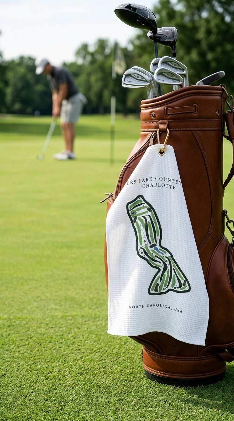 Myers Park Country Club Golf Course Prints, North Carolina | Golf Course Print Towels | Golf Course Microfiber