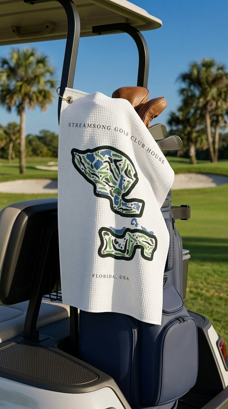 Streamsong Golf & Club house, Golf Course Print, Florida | Golf Course Print Towels | Golf Course Microfiber