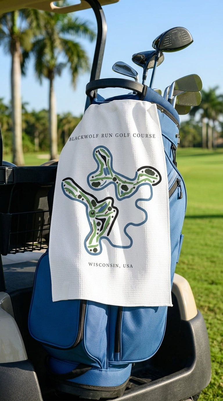Blackwolf Run Golf Course Prints, Wisconsin | Golf Course Print Towels | Golf Course Microfiber