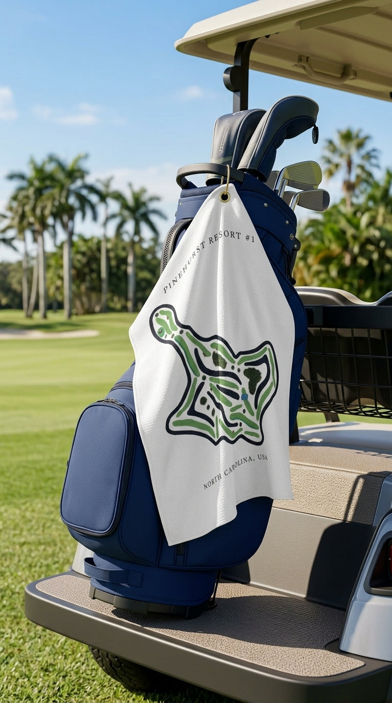 Pinehurst Resort #1 Golf Course Prints, North Carolina | Golf Course Print Towels | Golf Course Microfiber