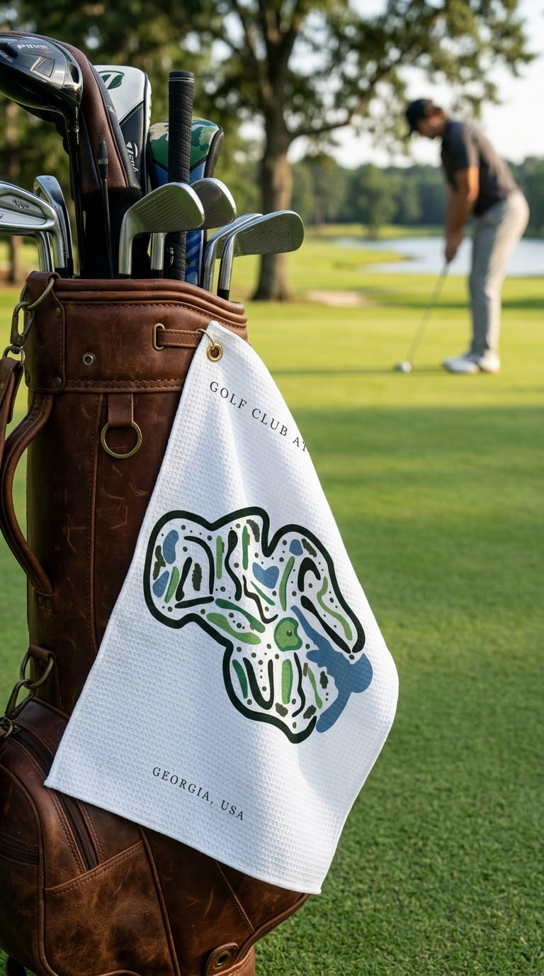 Cuscowilla Golf Club, Golf Course Print, Georgia | Golf Course Print Towels | Golf Course Microfiber