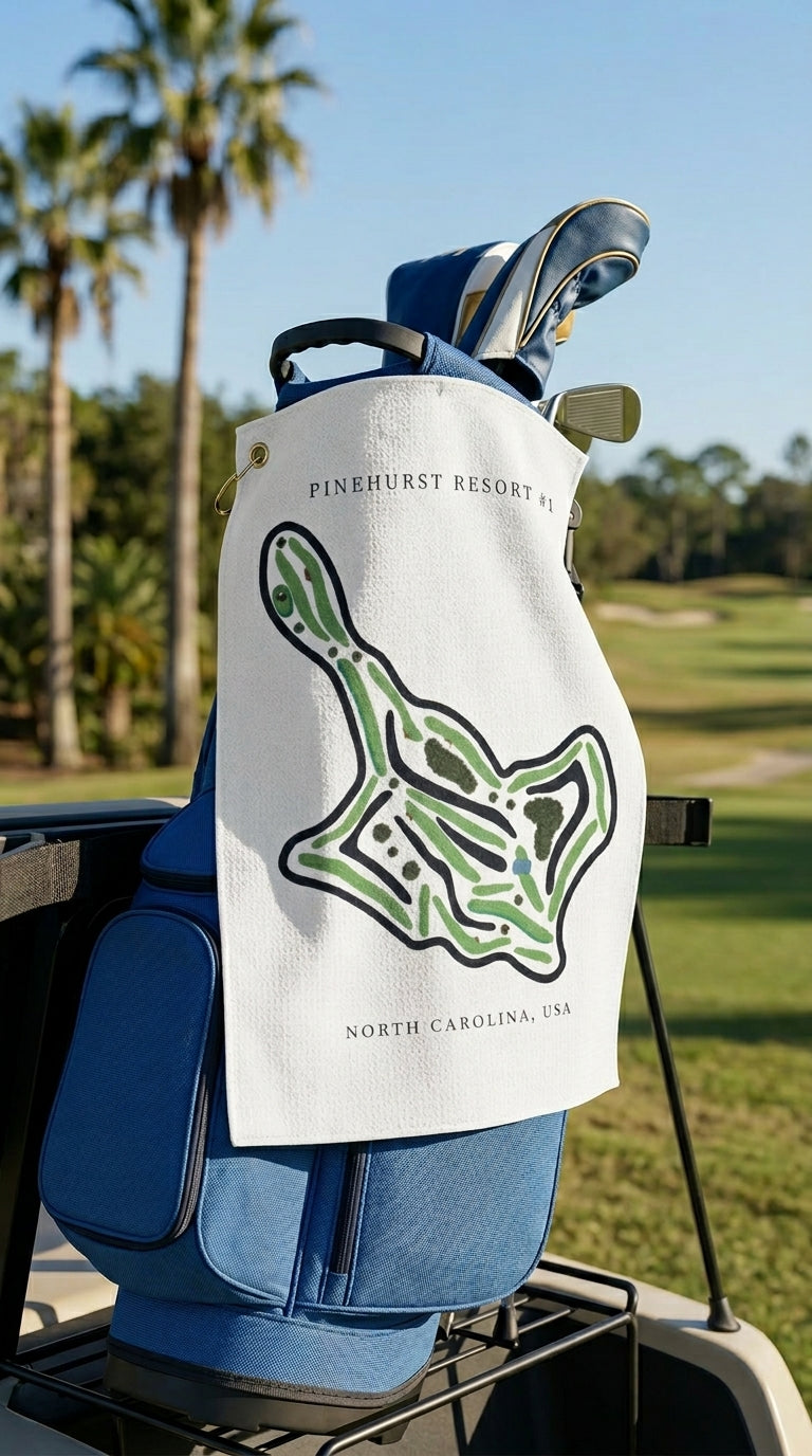 Pinehurst Resort #1 Golf Course Prints, North Carolina | Golf Course Print Towels | Golf Course Microfiber